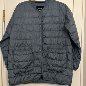 Everlane quilter liner jacket dusty blue size medium